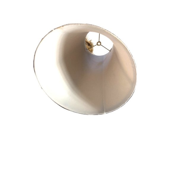 Vintage Golden Lampshade Horn Empire Tassels Red Ribbon Trim Luxury Home Lamps - Picture 8 of 8